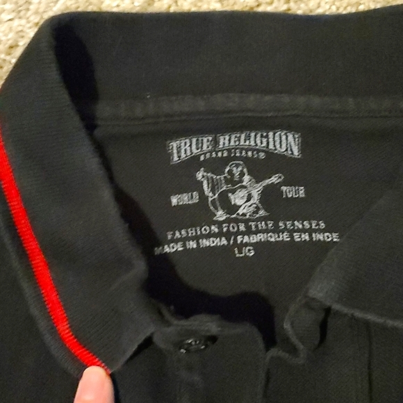 True Religion black large polo - Picture 2 of 3